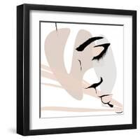 Abstract Face Down-OnRei-Framed Art Print