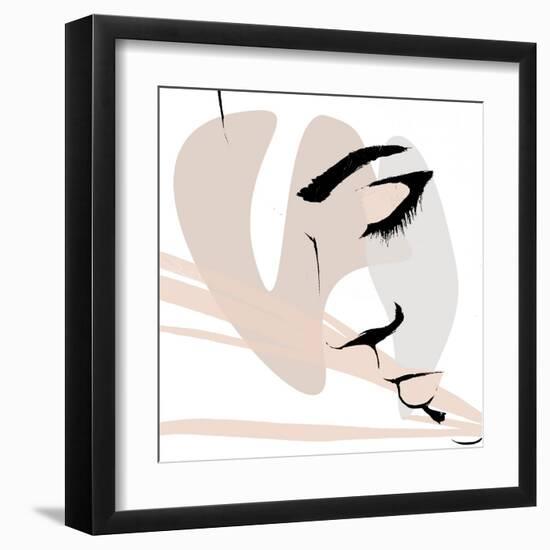 Abstract Face Down-OnRei-Framed Art Print