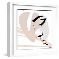 Abstract Face Down-OnRei-Framed Art Print