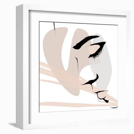 Abstract Face Down-OnRei-Framed Art Print