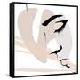 Abstract Face Down-OnRei-Framed Stretched Canvas
