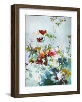Abstract Floral 1-Design Fabrikken-Framed Art Print
