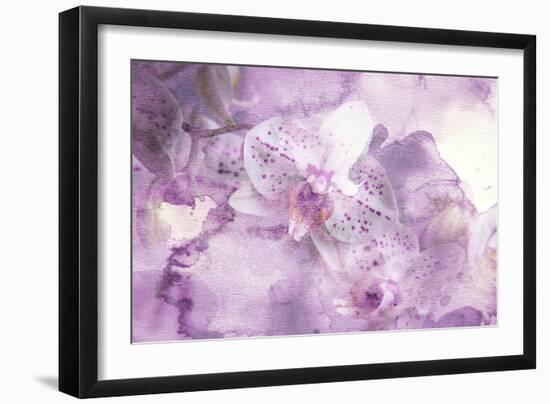 Abstract Floral Background- Watercolor Grunge Texture-run4it-Framed Art Print