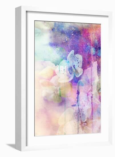 Abstract Floral Background- Watercolor Grunge Texture-run4it-Framed Art Print