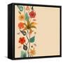 Abstract Floral Background-aispl-Framed Stretched Canvas