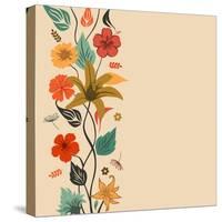 Abstract Floral Background-aispl-Stretched Canvas