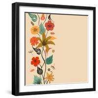 Abstract Floral Background-aispl-Framed Art Print