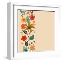 Abstract Floral Background-aispl-Framed Art Print