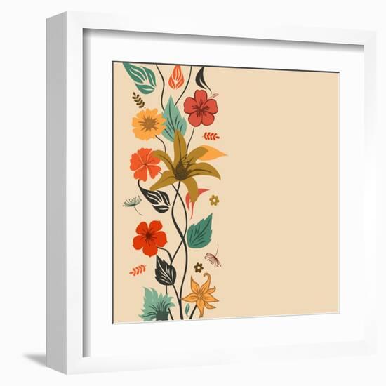 Abstract Floral Background-aispl-Framed Art Print