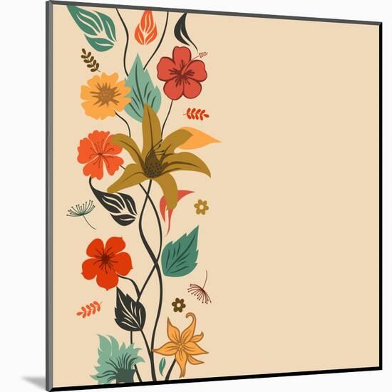 Abstract Floral Background-aispl-Mounted Art Print