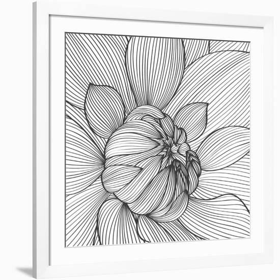 Abstract Floral Background-Helga Pataki-Framed Art Print