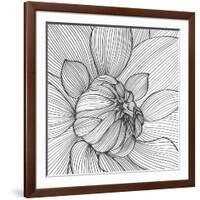 Abstract Floral Background-Helga Pataki-Framed Art Print