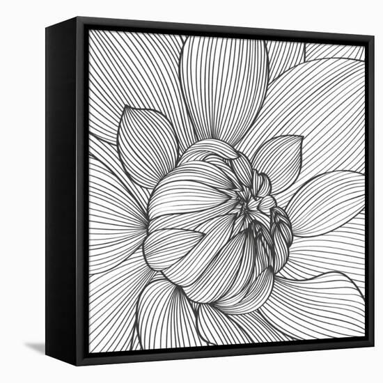 Abstract Floral Background-Helga Pataki-Framed Stretched Canvas
