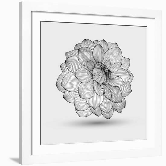 Abstract Floral Flower Dahlia-Helga Pataki-Framed Art Print