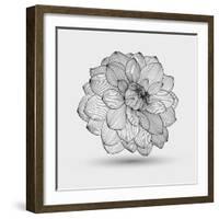 Abstract Floral Flower Dahlia-Helga Pataki-Framed Art Print