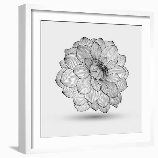 Abstract Floral Flower Dahlia-Helga Pataki-Framed Art Print