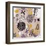 Abstract Floral Pattern in Vintage Colors-smilewithjul-Framed Art Print