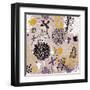 Abstract Floral Pattern in Vintage Colors-smilewithjul-Framed Art Print