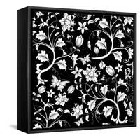 Abstract Floral Pattern-TAlex-Framed Stretched Canvas