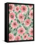 Abstract Floral Pink And Green-Matthew Piotrowicz-Framed Stretched Canvas