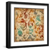 Abstract Florals 2 Mate-Jace Grey-Framed Art Print