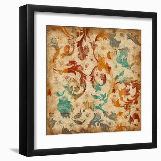 Abstract Florals 2 Mate-Jace Grey-Framed Art Print