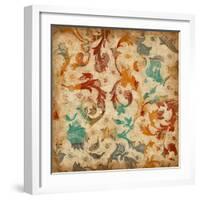 Abstract Florals 2 Mate-Jace Grey-Framed Art Print