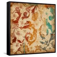 Abstract Florals Mate-Jace Grey-Framed Stretched Canvas