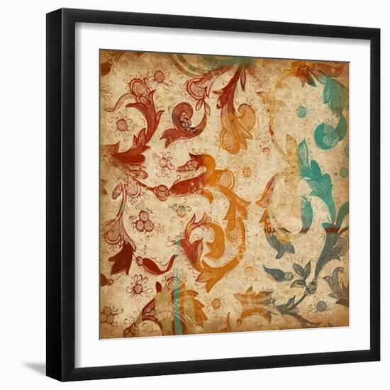 Abstract Florals Mate-Jace Grey-Framed Art Print