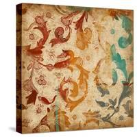 Abstract Florals Mate-Jace Grey-Stretched Canvas