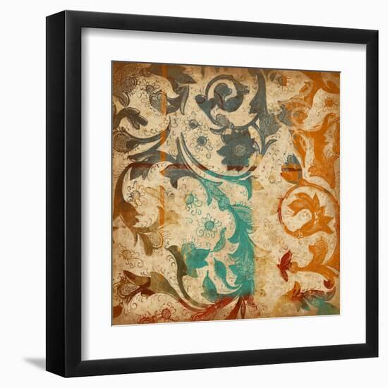 Abstract Florals-Jace Grey-Framed Art Print