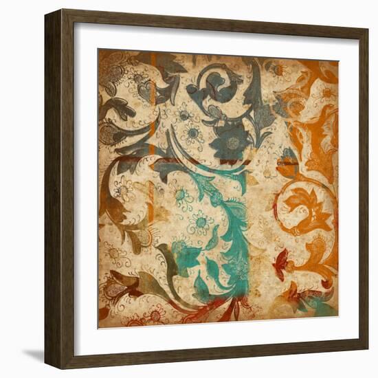 Abstract Florals-Jace Grey-Framed Art Print