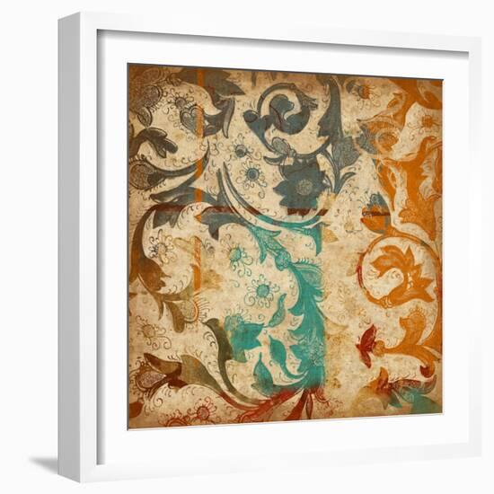 Abstract Florals-Jace Grey-Framed Art Print