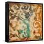 Abstract Florals-Jace Grey-Framed Stretched Canvas