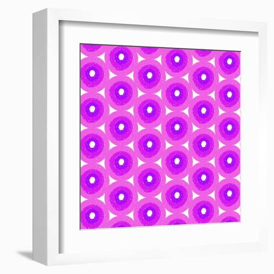 Abstract Flower Background in Shades of Radiant Orchid-amovita-Framed Art Print