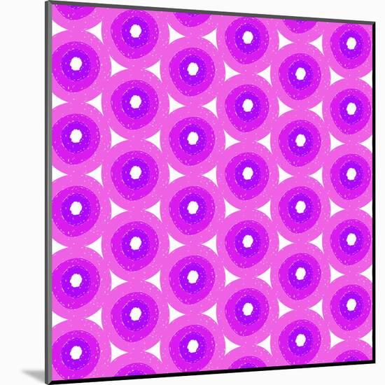 Abstract Flower Background in Shades of Radiant Orchid-amovita-Mounted Art Print