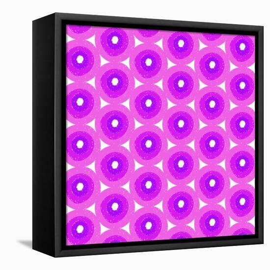 Abstract Flower Background in Shades of Radiant Orchid-amovita-Framed Stretched Canvas