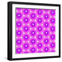 Abstract Flower Background in Shades of Radiant Orchid-amovita-Framed Art Print