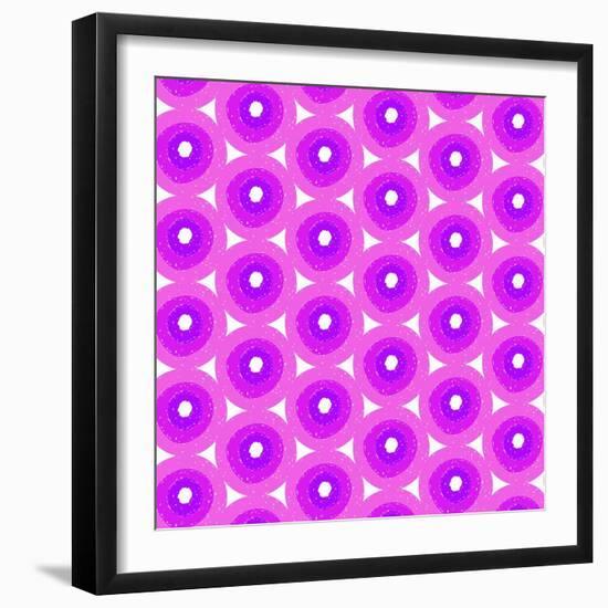 Abstract Flower Background in Shades of Radiant Orchid-amovita-Framed Art Print