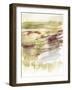 Abstract Flower Horizon II-Jennifer Goldberger-Framed Art Print