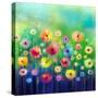 Abstract Flower Watercolor Painting-Nongkran_ch-Stretched Canvas