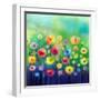 Abstract Flower Watercolor Painting-Nongkran_ch-Framed Photographic Print