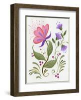 Abstract Flowers 2-Beverly Johnston-Framed Giclee Print