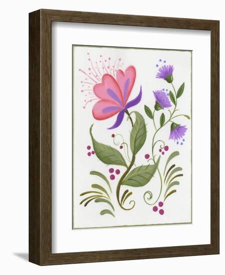 Abstract Flowers 2-Beverly Johnston-Framed Giclee Print