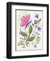 Abstract Flowers 2-Beverly Johnston-Framed Giclee Print