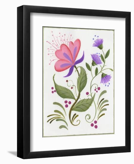 Abstract Flowers 2-Beverly Johnston-Framed Giclee Print