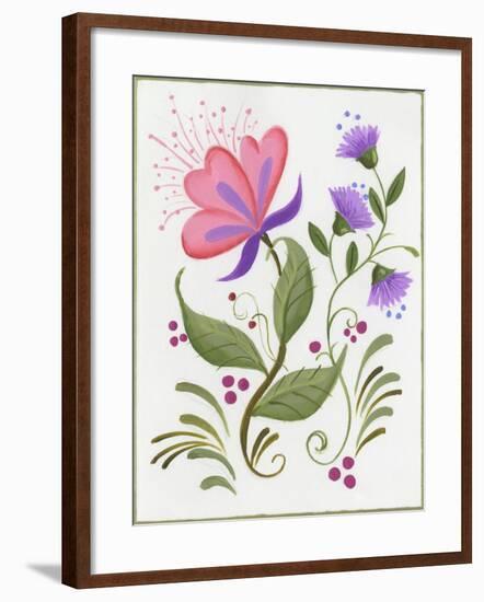 Abstract Flowers 2-Beverly Johnston-Framed Giclee Print