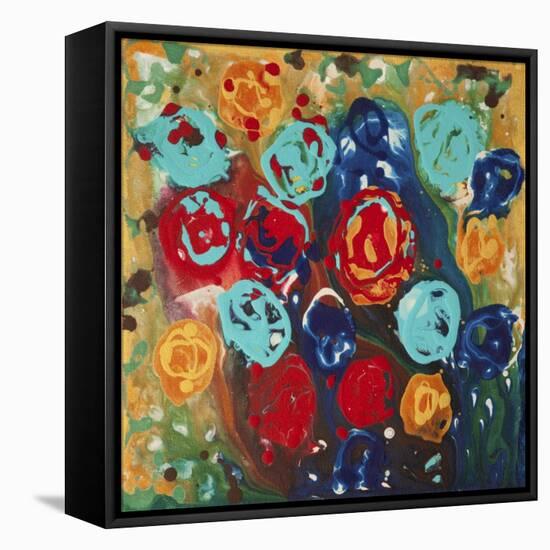 Abstract Flowers 3 - Canvas 1-Hilary Winfield-Framed Stretched Canvas