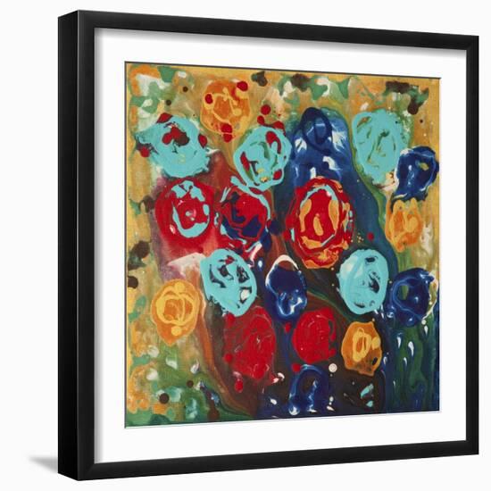 Abstract Flowers 3 - Canvas 1-Hilary Winfield-Framed Giclee Print