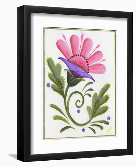 Abstract Flowers 3-Beverly Johnston-Framed Giclee Print
